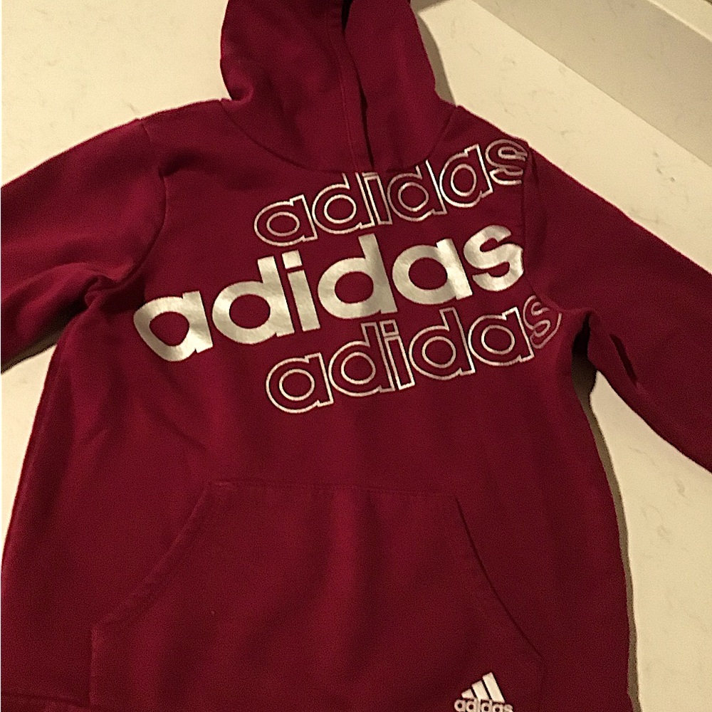 Burgundy Adidas Sweat Shirt Size 7/8 S/P/CH